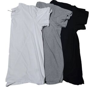 SOFT Buttercore White, Gray, and Black T-Shirt Set, Size Medium
